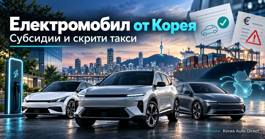 Субсидии и скрити такси при внос на електромобил от Южна Корея